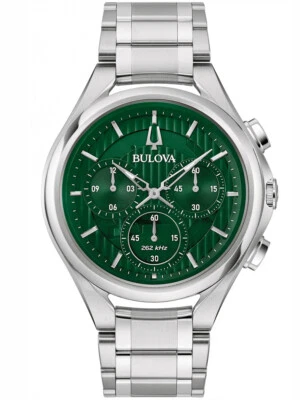 Bulova 96A297 Curv Orologio Uomo Cronografo 45mm 3ATM - Immagine 1 di 3