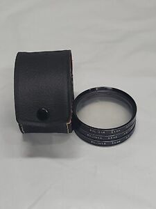 Vintage Soligor 55mm Close Up Macro +1 +2 +3 Lens Filter Set of 3 Original Case