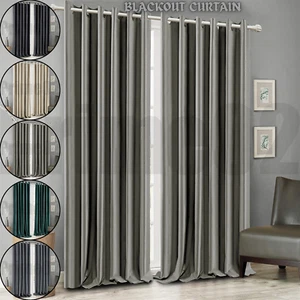 Luxus Jacquard Dicke Verdunkelungsvorhänge Vorgefertigte Ösen RingTop Vorhang - Bild 1 von 21