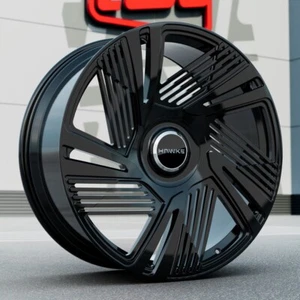 24" HAWKE REVENANT FORGED Alloy Wheels 5x120 for ROLLS ROYCE SPECTRE Black x4 - Picture 1 of 5