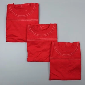 Vintage Russell Athletic Lot of 3 Youth L Crimson Football T-Shirts - Picture 1 of 8