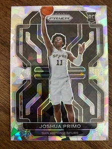 2021-22 Panini Prizm #298 Joshua Primo Cracked Ice PRIZM RC San Antonio Spurs - Picture 1 of 2