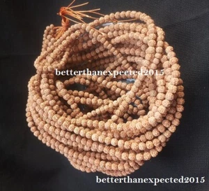 NOT DYED Natural Color 5 Mukhi Face Rudraksh Rudraksha Loose Bead 4 mm 251 Beads - Picture 1 of 3
