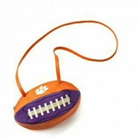 NEW! CLEMSON TIGERS MINI FOOTBALL CROSS BODY PURSE BAG LICENSED Cover