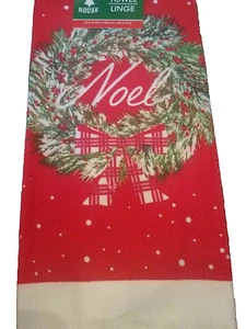 Noel Hand Christmas / Holiday Red/Green/White Hand Towel  upc 639277778369 - Picture 1 of 4