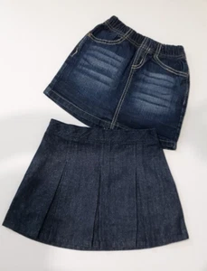 Lot of 2- Girl's Royal Buzz Embroidered Pocket-6 and Garanimals- 5T Denim Skirts - Picture 1 of 10