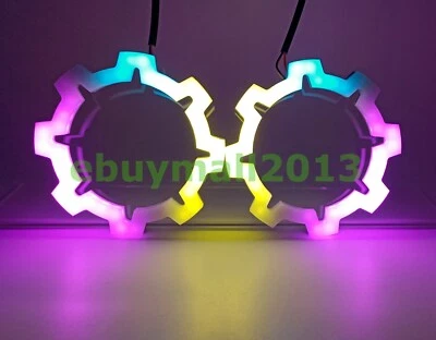 BT Engranaje Octagonal Persecución Dinámica RGB Halo Anillo Diablo Demonio Ángel Ojo para Nissan Foto 1 de 4