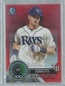 2018 Bowman Chrome Scouts Top 100 Red ref #BTP98 Christian Arroyo (ref 34502)