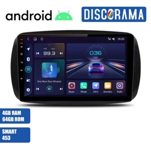 AUTORADIO ANDROID 4/64GB SMART 453 2016 STEREO AUTO TOUCH 9" WIFI NAVIGATORE - Foto 1 di 6