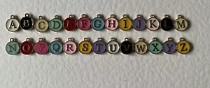 26Pcs Letter Charms Enamel Alphabet Pendant Initial A-Z 2 Sided Jewellery Making - Picture 1 of 5