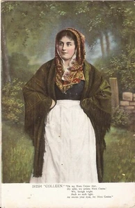 ETHNIC INTEREST: Irish "Colleen" - IRELAND - POEM - Picture 1 of 2