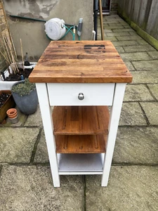 STENSTORP Ikea kitchen Trolley 45x43x90 cm, white/oak - Picture 1 of 4