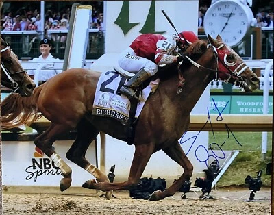 Fotografía Rich Strike Kentucky Derby 2022 Sonny Leon autógrafo 80-1 Foto 1 de 3