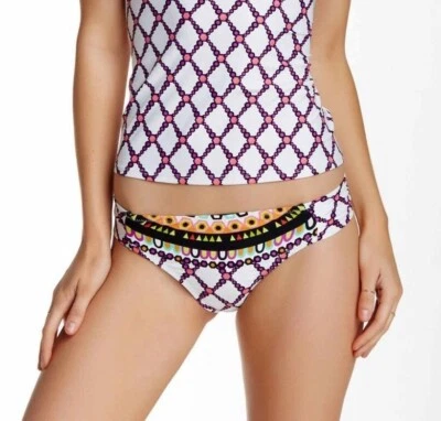 Traje de baño Trina Turk Kon Tiki lado fruncido para mujer hipster multicolor talla 8 Foto 1 de 3