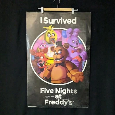 Five Nights at Freddy's FNAF "I Survived" 2017 poster 34"x22.5 - Image 1 of 4