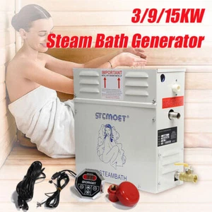 3-15KW Steam Room Generator Shower Sauna Bath Home Spa Generator 220V-380V - Picture 1 of 16