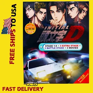 DVD INITIAL D (Stage 1-6)+3 Movies+Extra COMPLETE SET English Dub Ship From USA - Picture 1 of 11