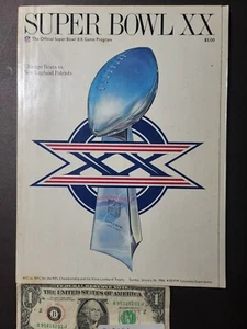 Super Bowl XX – Chicago Bears vs. New England Patriots - 1986 Game Program Rare - Picture 1 of 1