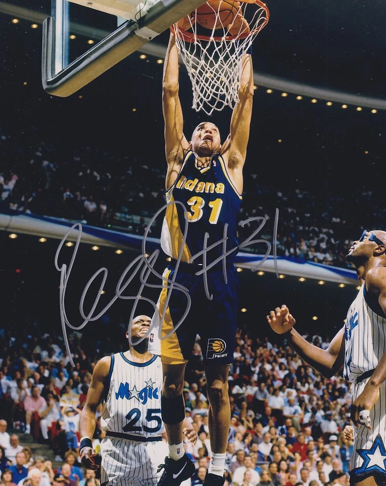 FOTO AUTÓGRAFA FIRMADA POR REGGIE MILLER 8X10 INDIANA PACERS Foto 1 de 1