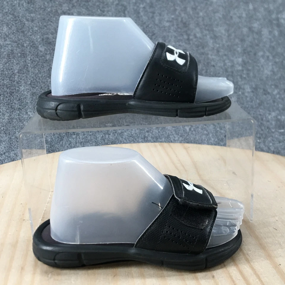 Sandalias Under Armour Niños 11K Ignite V Slide Planas 1287320-001 Negras Sin Cordones Foto 1 de 4