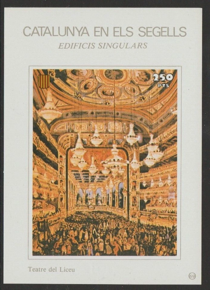 Spain MINT Teatre de Liceu 250pts mini sheet MNH - Image 1 of 1