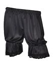Schwarz Steampunk Viktorianisch Kurz Pluderhose Hose Pumphosen Shorts Kostüm