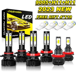 For Subaru WRX 2015 2016 2017 -6x LED Headlight Hi Lo Beam Fog Light Bulbs 6000K - Foto 1 di 13