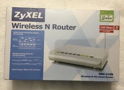 Router inalámbrico Zyxel N 150 Mbps 2,4 GHz NBG-416N nuevo en caja sellado N Lite Foto 1 de 2
