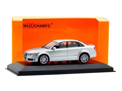 1/43 Audi RS4 2004 B7 2nd Gen Silver Met Minichamps Maxichamps Diecast Model New - Image 1 of 4