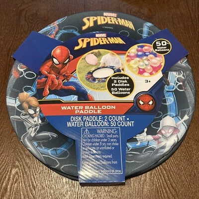 Marvel Spider-Man Globo de Agua Disco Juego de Paleta con Globos Juguetes de Verano Niños Foto 1 de 4