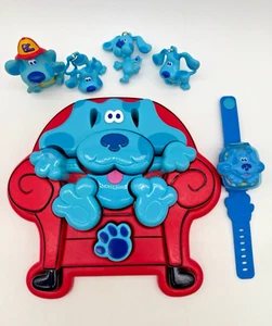 LOT of Vintage Blue's Clues 10 Piece Puzzle, Watch Wristband, Keychain Bath Toys - Picture 1 of 7