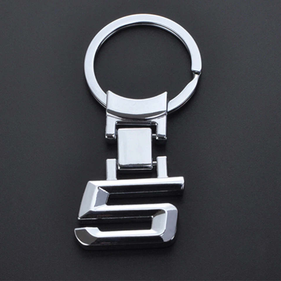 Silver Logo Car Key Chain Key Ring Keychain Keyring For BMW 1 3 5 6 7 8 X Series - Image 1 of 4