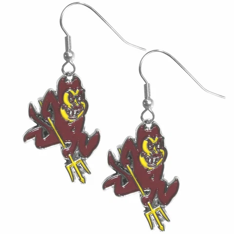 Arizona State Sun Devils Dangle Earrings (Chrome) NCAA Licensed Jewelry Cover
