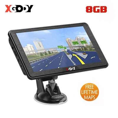 XGODY 7 Zoll GPS Navi Navigation für Auto LKW PKW Navigationsgerät Europa Karten - Bild 1 von 4