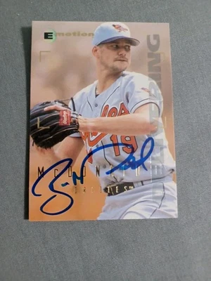 Ben McDONALD 1995 E-Motion # 5 Autografiado Firmado Baltimore Orioles 95 Auto Foto 1 de 3