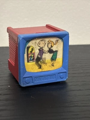 TV de colección Wiggle Color Pareja Bailando Twist & Shout EE. UU. Casa de muñecas TV Foto 1 de 2