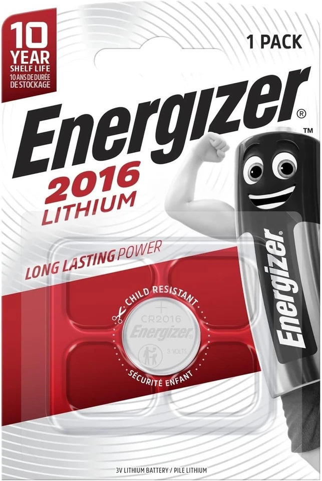 Energizer CR2016 Lithium-Knopfzellen