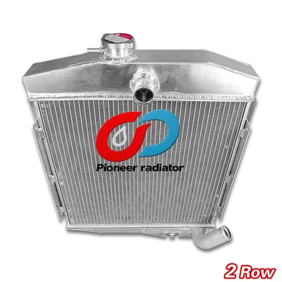2 Row AluminumRadiator for 1965 67 68 70 1971 Jeep CJ5 Base Buick 3.7L V6 Engine Foto 1 de 4