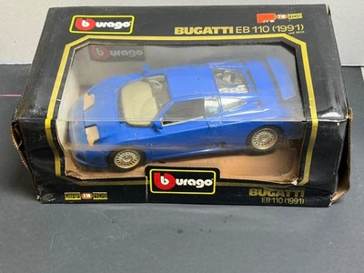 Burago Diamond Series 1991 Blue Bugatti EB 110 1:18 Collector's Model - Image 1 of 4