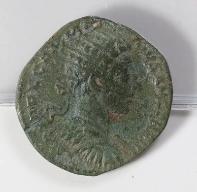 Cómodo AE Dupondio Roma 178 dC Libertas rev. Retrato joven pátina verde Foto 1 de 4