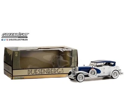 Minicar 1/18 Greenlight Duesenberg Ii Sj Blue/White Limited Edition Collectible - Image 1 of 4