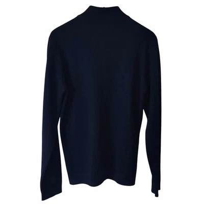 Suéter BURTON London M Cremallera Completa Cuello Simulado Cárdigan Azul Marino Para Hombre Foto 1 de 4