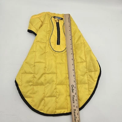 Kurgo Loft Dog Jacket Coat MEDIUM Yellow Quilted Insulated Reflective Zip Vest - Image 1 of 4