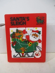 Vintage Hong Kong Christmas Hard Plastic Santa Dexterity Puzzle - Picture 1 of 3