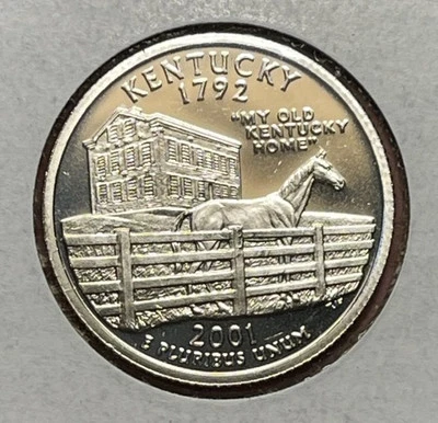 2001-S Kentucky State Quarter - 90% Silver Proof - Statehood - Image 1 of 2