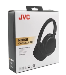 JVC HA S75N Solid Black- Over-the-Ear Headphones New Open Box - Picture 1 of 9