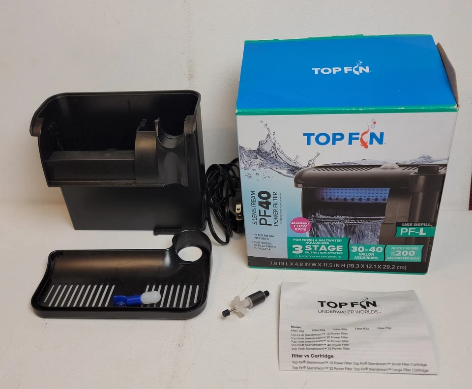 TopFin PF40 3 Stage Power Filter 30-40 gallon fish tanks incomplete for parts - Image 1 of 1
