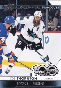 JOE THORNTON 2017-18 17-18 UPPER DECK 1 CENTENNIAL STANDOUTS #CS-6 SHARKS - Picture 1 of 1