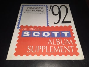 Páginas de Suplemento Nacional Scott de Estados Unidos #60-1992-3 anillo/cuádruple perforado - Imagen 1 de 1