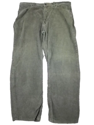Gap Mens Corduroy Pants 34x26 Cropped Green Relaxed Boot Y2K Vtg Tag 35x30 - Image 1 of 4